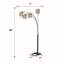 Luxueuse lampe sur pied en forme d'arche à 4 abat-jours dorée avec accoudoirs réglables et fonctionnalité multi-lumières-1151799585