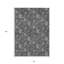 Tapis intérieur gris anthracite lavable floral 8 pi x 10 pi