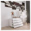 Commode 10 tiroirs, sans poignée, meuble-lavabo blanc