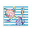 Plaque murale brossée «Sea Life on Stripes» par Paul Brent