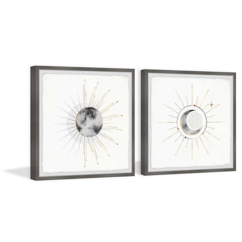 Planetary Evolution by Marmont Hill - 2 Piece Single Picture Frame Painting Set, 81cm H x 162cm W x 3.81cm D