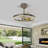 Led Crystal 3-blade Ceiling Fan With Light Indoor Living Room Bedroom Ceiling Fan With Light
