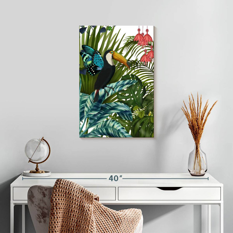 Brampt Toucan In Tropical Forest I, 24" H x 16" W