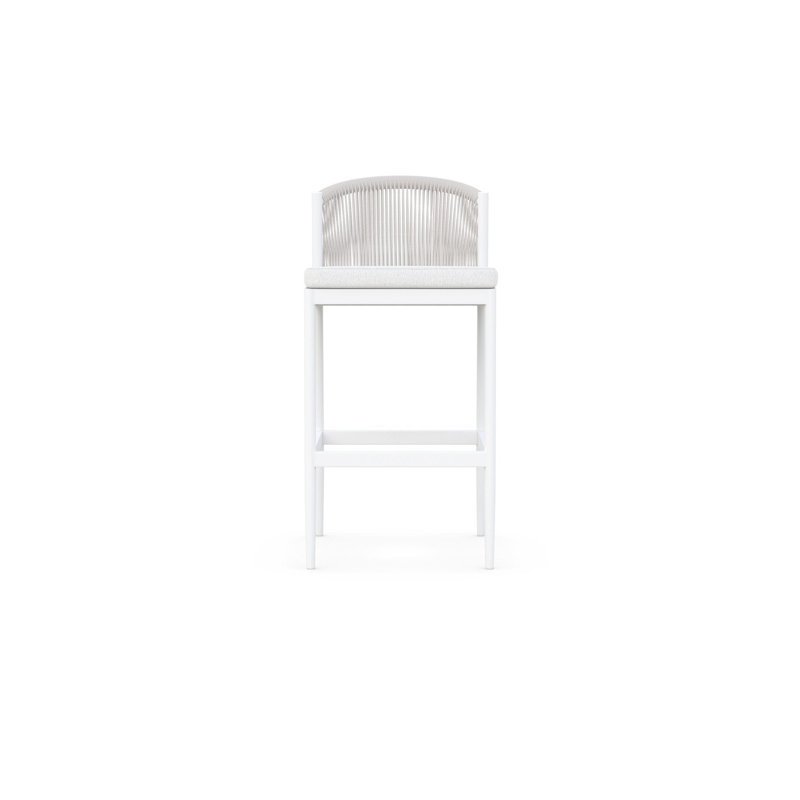 Catalina Patio Bar Stool with Cushion, Sand, 32.48" H