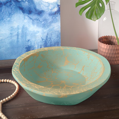 Bol décoratif rond en bois Tuba Rustic