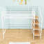 Lit mezzanine en métal avec échelle de rangement latérale Etowah-1587292464-1587292467
