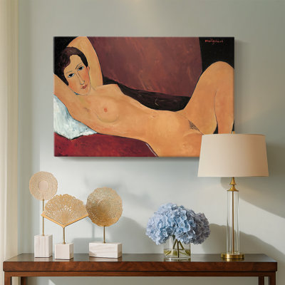 Amedeo Modigliani "Reclining Nude (Nu couchÃ©)" - Museum Quality Gallery Wrapped Canvas Wall Art