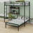 Multi-Functional L-Shaped Metal Bunk Bed With Desk, Charging Station And Ladder