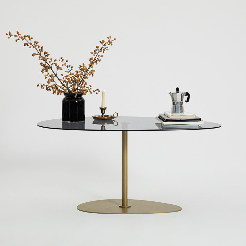 Glorias Coffee Table, Dark Grey, Gold