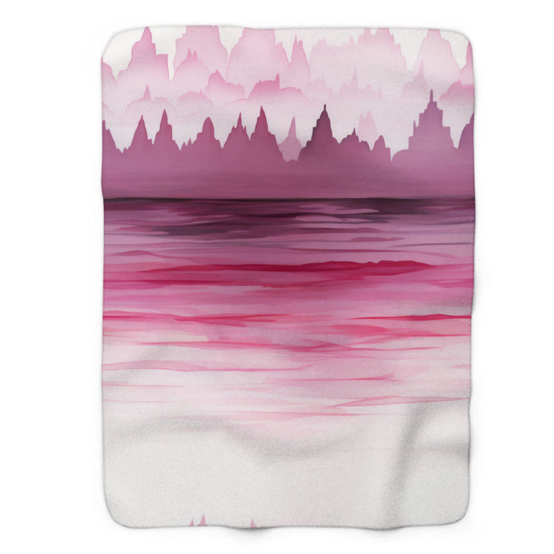 Couverture rose 1 pièce de qualité supérieure, Grand lit