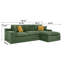 Canapé modulaire Boneless Cloud, canapé en mousse haute densité avec accoudoirs larges et siège profond, canapé rembourré moelleux pour le salon, sièges confortables modernes-1860743906-1860797954