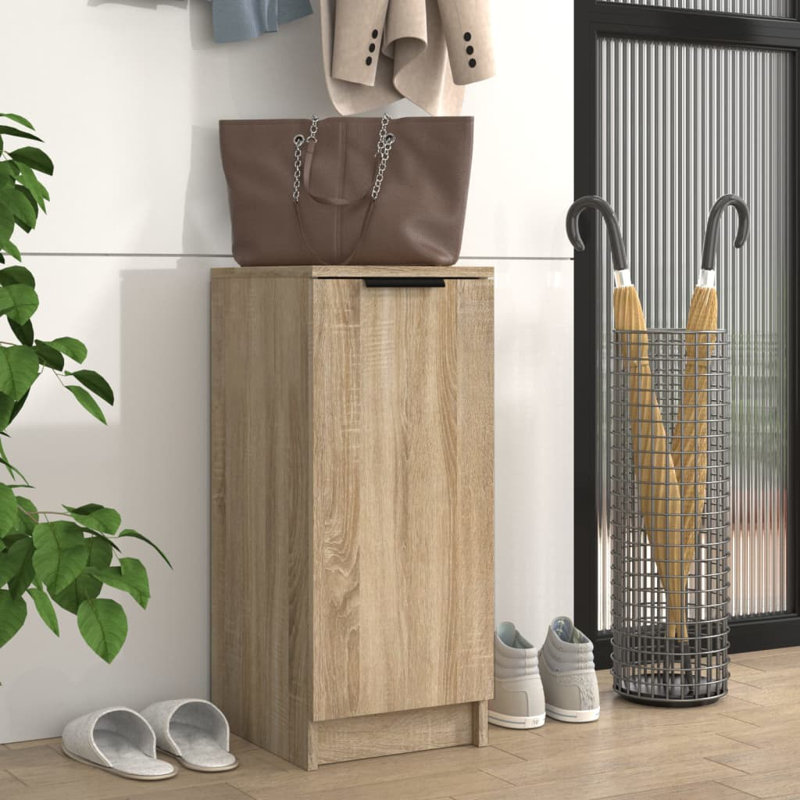 Makpal 4 Pair Shoe Storage Cabinet, Sonoma Oak
