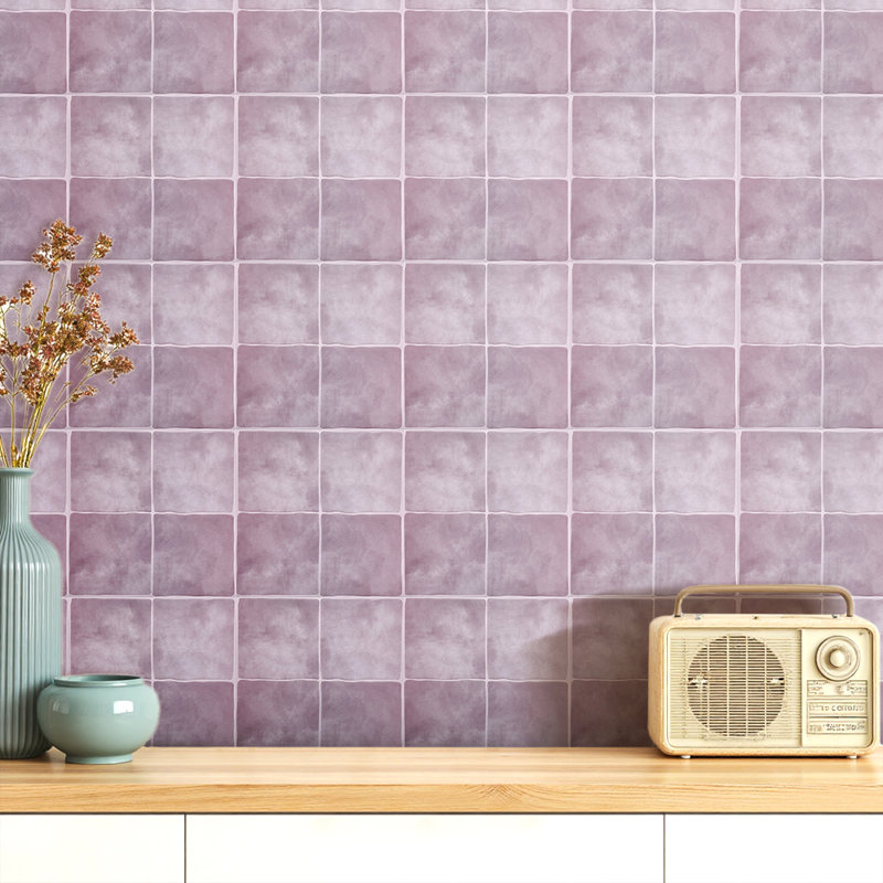 23cm x 23cm Peel and Stick Tile, Purple