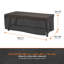 Repose-pieds / table basse / housse pour foyer d'extérieur moderne en diamant noir L 48 po x l 25 po x H 18 po