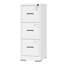 Classeur vertical à 3 tiroirs en métal blanc, verrouillé, avec rangement spacieux et glissières en acier silencieuses pour documents de format A4 / Légal / lettre, tiges de suspension réglables, surface facile à nettoyer-238743411
