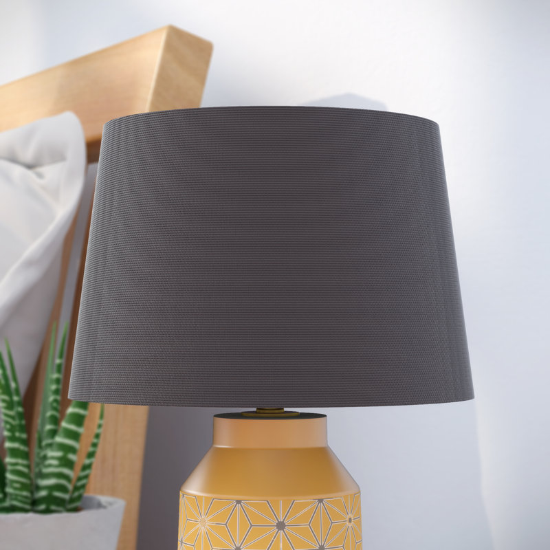 Lorin Cotton Empire Lamp Shade, Grey, 24cm H x 34cm W x 40cm D
