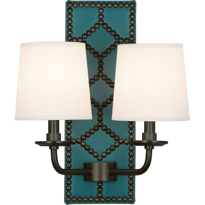 Lightfoot Armed Sconce, Blue/Bronze