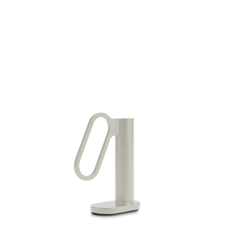Who Goes There? Candlestick, Putty, 5" H x 4" W 