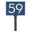 Floating 1-Line Lawn Address Sign-669038541-659383323-669034612