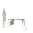 Justus 57.13" L Shaped Writing Desk with Drawer Storage and Shelves-1682778669