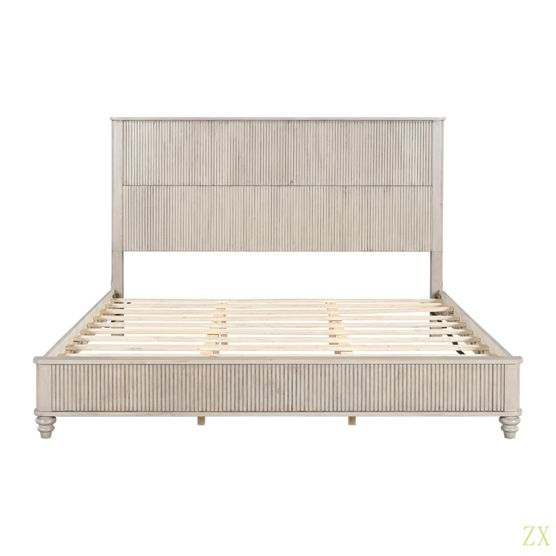 Base de lit en bois massif, lit plateforme très grand avec tête de lit, tête de lit haute en bois naturel, aucun sommier nécessaire