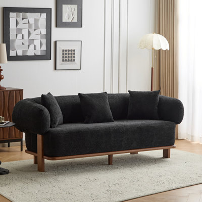 Round Arm Curved Sofa