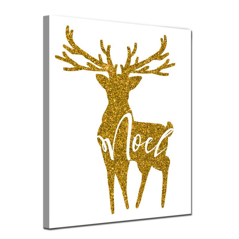 Golden Noel - Impression sur toile, H 30 po x l 20 po x P 1,5 po