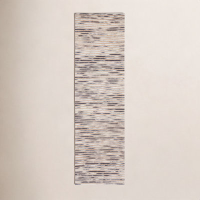 Cocci Natural Gray Hand-Loomed Striped Jute Rug