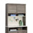 Hutch with Craft Storage, Brown finish
