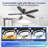 50" 5-blade Low Profile Ceiling Fans With Lights And Remote-2122660421-1880122039
