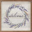 Couronne de lavande Welcome blanchie-209623006