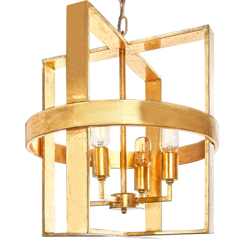 Luminaire suspendu carré / rectangulaire à 4 lumières Manhattan, H 18 po x l 18 po x P 18 po