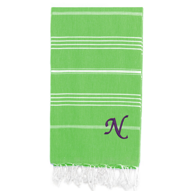 Pestemal Turkish Cotton Beach Towel, Cream/White, N