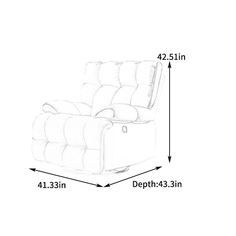Faux Leather Recliner, Brown