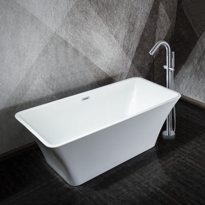 55'' x 28.5'' Freestanding Soaking Acrylic Bathtub