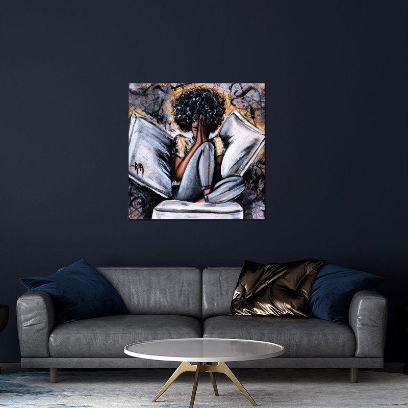 «All I Have ...» par l'artiste Ria - Peinture sans cadre, H 24 po x l 24 po x P 0,25 po