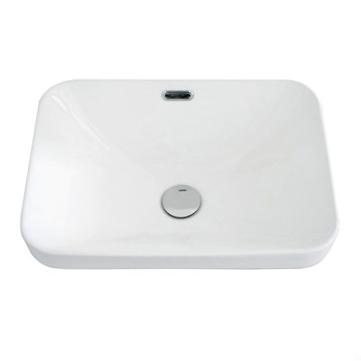Integrated Ceramic Basin, Drain Notincluded