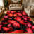 1PC Vintage Dark Red Hibiscus Floral Geometric area rugs for Living Room, Soft and Comfortable, Suitable for all seasons, easy-to-maintain, machine washable Indoor floor mat, Under Table Farmhouse suitable for dining table, bedroom, entryway,-129870683