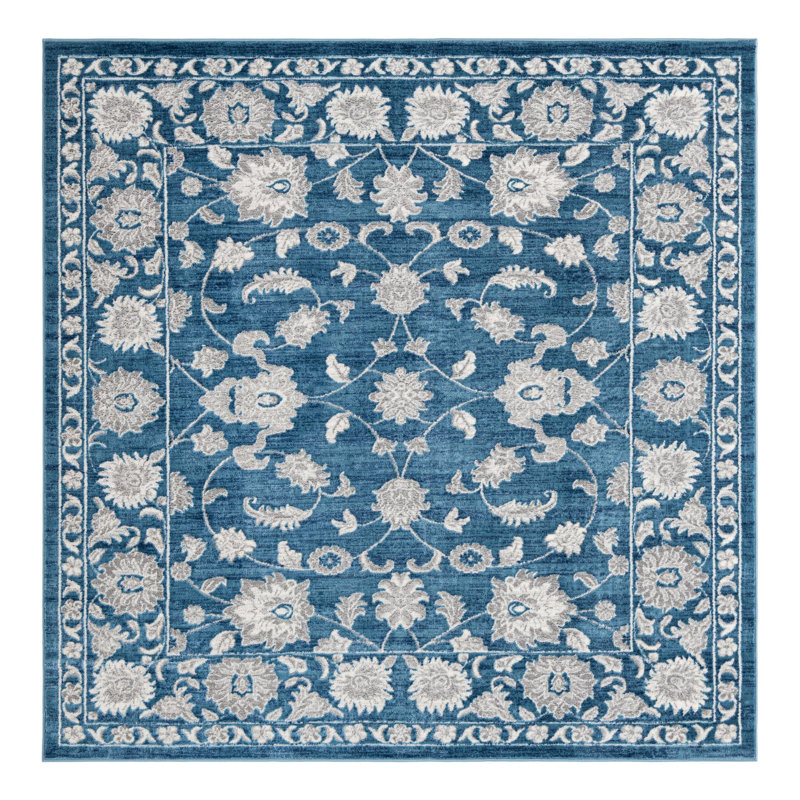 Tapis bleu Myatt, Carré 7 pi 10 po