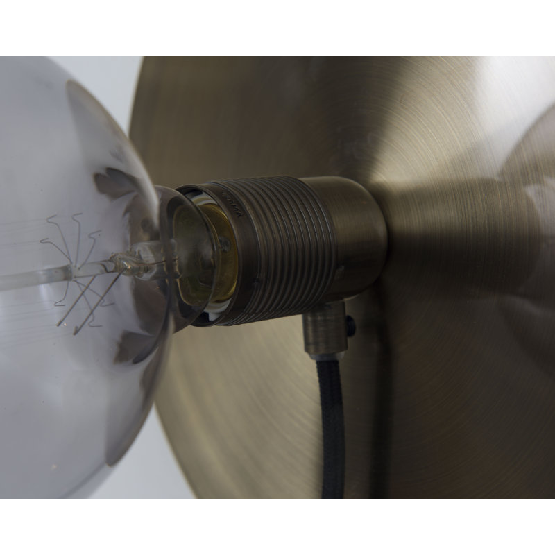 E27 Wall Light Bronze Medium (ø25 cm), 9.8" H x 9.8" W x 2.8" D, Bronze