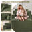  Enn 39.60-Inch Green Corduroy Compression Lounge Chair, Sleeper Chair, Free Assembly -125153885