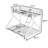 Metal Bunk Bed with Ladder and Guardrails-1614602852