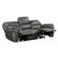 Ensemble de canapé de salon moelleux 2pc et canapé-lit inclinable électrique en microfibre gris-1725450684