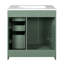 Meuble-lavabo de 30 po avec cadre en bois massif, charnières, planches, grand espace de rangement, design rétro et poignées en métal exquises pour les articles de toilette-2084483690