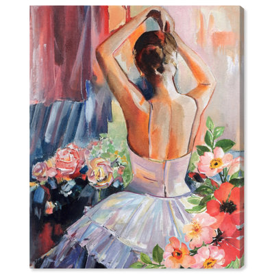 Sunny Day"", Flower Garden Dress Traditional Pink - Graphic Art -  Oliver Gal Prints, 43732_20x24_CANV_XHD