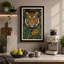 Tiger in the Flowers Botanical - Wrapped Canvas-1886089601-1886089611