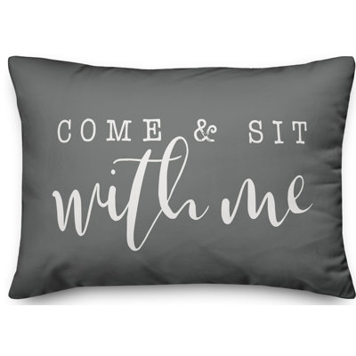  Housse et insert de coussin rectangulaire d'extérieur «Come and Sit with Me»