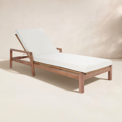 Nicholson 32" Eucalyptus Patio Chaise Lounge