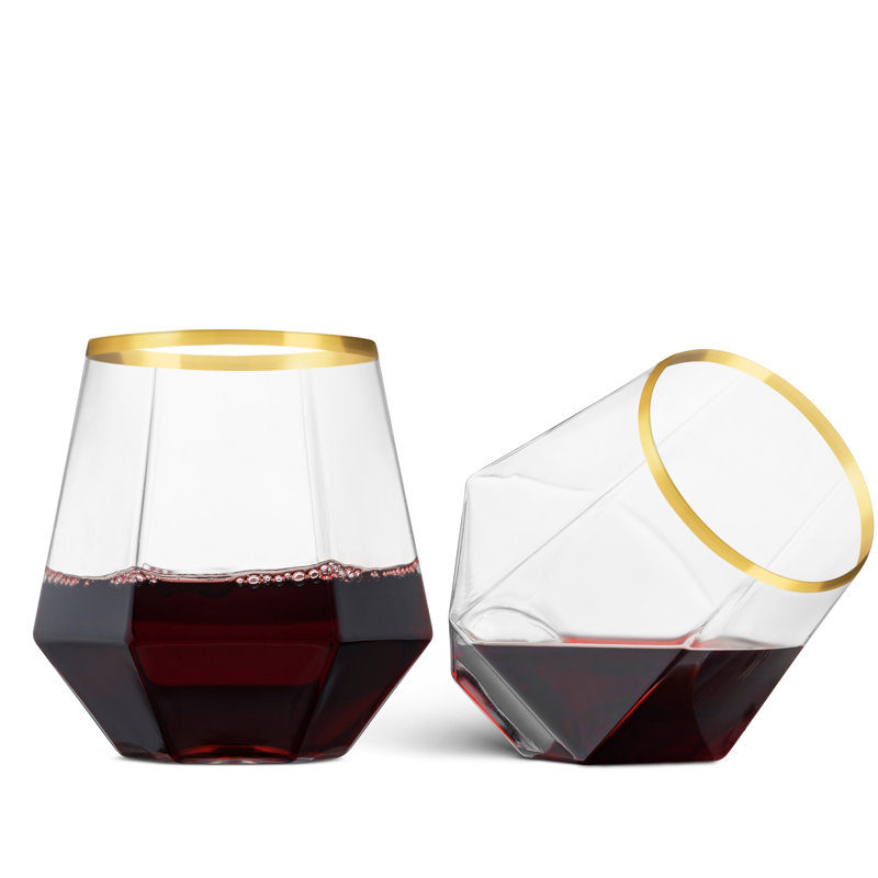 Tasses à vin en plastique sans pied pour 32 invités
