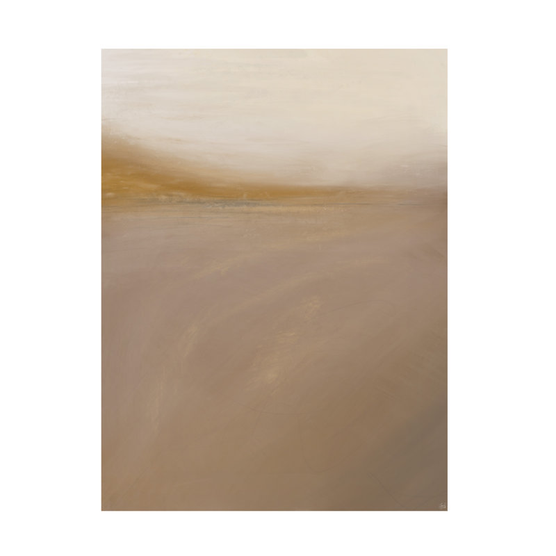 Paysage, horizon doré abstrait sur toile, impression, H 19 po x l 14 po x P 2 po